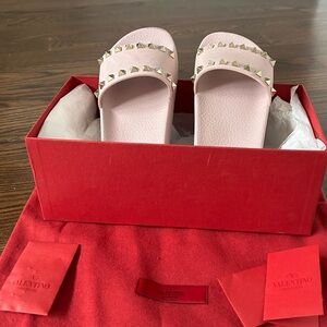 Valentino PVC Pink Sandals 35 with box and dust bag